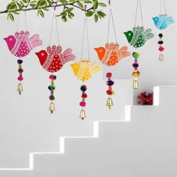 Bird Wall Hanging Multicolor Decorative Item for,Garden,Home Festival Decoration Decorative Showpiece - 30.5 cm-image-38
