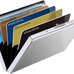 Silver Trendy Waterproof Metal Atm 6 Card Holder-image-10