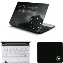 Mitram 3in1 Laptop Accessories Combo 15.6 Inch Dice laptop Skins Stickers, Mouse Pad and Palmrest Skin for HP-DELL-Lenovo-Asus-Acer Laptops || Notebooks Combo Set-23
