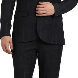 Men 2-Piece Suit Checkered Suit-image-23