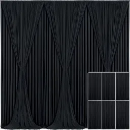Cam cart 20X10ft ,Black No Wrinkle Polyester Photography Backdrop (5×10ft 4Pcs Panel) Reflector-image-19