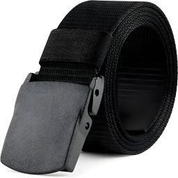 Men Casual, Evening, Party Black Nylon, Plastic Belt-image-11