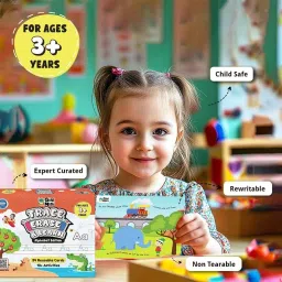 ginimini Trace, Erase & Learn- Rewritable & Reusable Activity Cards for Kids, 3-6 Yrs Old image 4