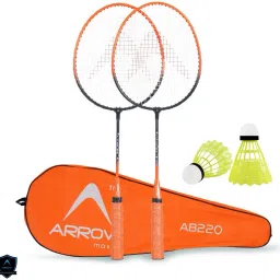 BADMINTON RACQUETS SET FOR KIDS WITH 2 PC NYLON SHUTTLE , AB -220 JUNIOR RACKET Badminton Kit-image-20