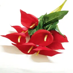 Anthurium artificial flower Red Peace Lily Artificial Flower-26