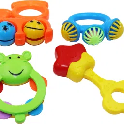 Rattles and Teether for Babies, Pack of 4 Pcs Rattle Rattle-image-20