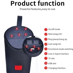 G2L Bluetooth Thunder Beat 3D Sound Box Premium Wireless AUX/TF/USB Supported 10 W Bluetooth Speaker image 2
