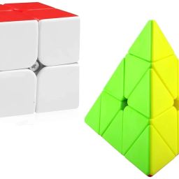 Cube Combo Of 2X2 And Pyraminx Pyramid Triangle High Speed Stickerless-image-13