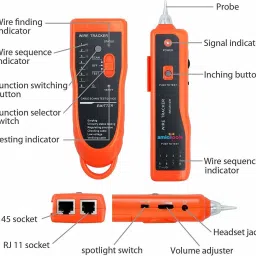 BALRAMA 868 Wire Tracker Network Cable Detector LAN Tester Ethernet RJ11 RJ45 Cat5 Cat6 Combo Set image 2