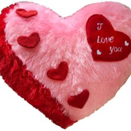 RED & PINK HEART PILLOW-22