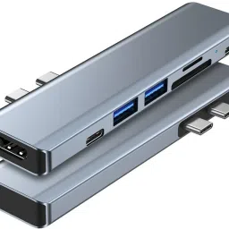 Etzin 7-in-2 USB C Hub with HDTV-compatible 4K Thunderbolt USB Type C Dock USB Adapter image 2