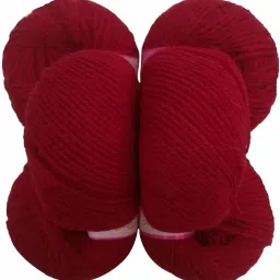 Red Baby Soft Acrylic Knitting Wool Red 150 Grams. Soft Wool Ball Hand Knitting Wool/Art Craft Fingering Crochet Yarn. Sweaters, mufflers, caps, Soft & Thin Wool-image-50