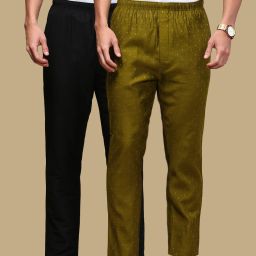 Pack of 2 Mens Cotton Blend Ethnic Wear Printed Pyjama, Pack of 2 Men Pyjama-image-85