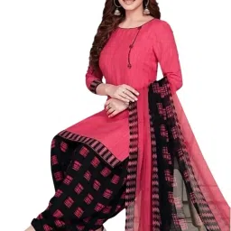 Unstitched Crepe Salwar Suit Material Printed-image-77