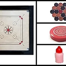 hhs sports Wooden 32" Large size Carrom Board with coins, Powder and 1 Striker 82 cm Carrom Board-picture-33