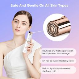 Ramya Beauty care flawless eyebrow trimmer for women Charging Hair Remover With USB Cable Painless Cordless Epilator-image-47