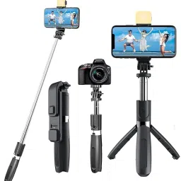 Ancestors R1s Bluetooth Selfie Sticks with Remote and Selfie Light Bluetooth Selfie Stick-10