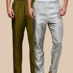 Pack of 2 Mens Ethnic Motif Viscoseblend Pyjama with adjustable waistband and Side Pockets Men Pyjama-image-42