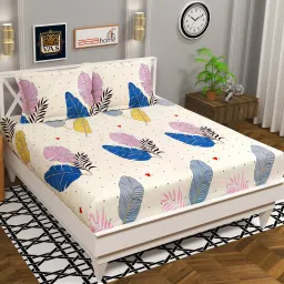144 TC Microfiber Double Abstract Flat Bedsheet-11