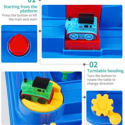 toy dekho Train Adventure Mechanical Train Track Set with Mini Trains, Multifunctional Toy image 4