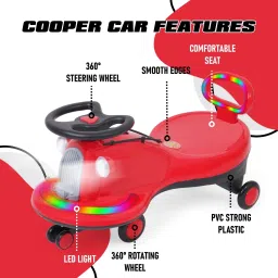 pandaoriginals Train Musical Front Lights with Backrest Superior Quality Smooth Wheels Car Non Battery Operated Ride On image 3