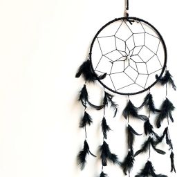Black Dreamcatcher | Wall Hanging Décor | PrintOctopus Wool Dream Catcher-image-23