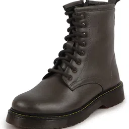 fausto Classic High Ankle 8-Eye Lace Up Casual Long Travelling|Trekking Boots For Women-picture-46