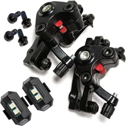 Combo Of Front/ Rear Disc Brake MTB Mountain and 2 Cycle Rechargeable Light Bicycle Brake Disk-14