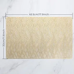 dakshya industries Rectangular Pack of 2 Table Placemat image 3