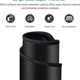 TrueEssence Anti-Slip Keyboard Pad, Software Shortcuts, Large Rubber Base Desk Mat(80x30cm) Mousepad image 3