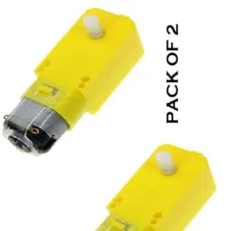 PACK OF 2 100 RPM Straight DC Geared BO Motor Single Shaft Electronic Components Electronic Hobby Kit-image-25