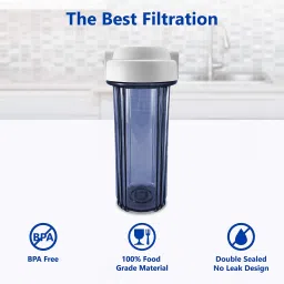 oceansdrop Clear (Transparent) Heavy Duty Double Standard Filter Housing for Water Filters Solid Filter Cartridge image 3