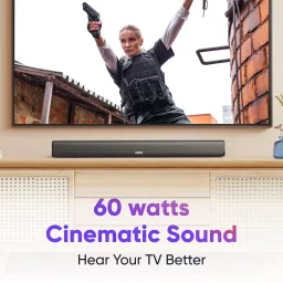 Mivi Fort S60 with 2 inBuilt Subwoofers, 3EQ Modes, Remote Ctrl 60 W Bluetooth Soundbar image 2