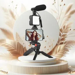 Clairbell Video Kit with Tripod, LED Lights and Wireless Microphone Setup For VloggingI135 Tripod-3