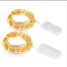 20 LEDs 2 m Yellow Steady String Rice Lights-image-2