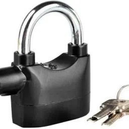 Loud Siren Steel Motion Sensor Anti-theft Alarm Safety Pad Loack Padlock (Black) Padlock-10