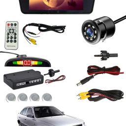 Universal Black 7inch BT Screen/Reavers Parking Camera/Silver Sensor For Car-03 Multicolor LCD-image-66