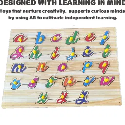 shalafi Wooden Cursive Small Alphabets Letters a To z English Alphabets Jigsaw Puzzle image 2