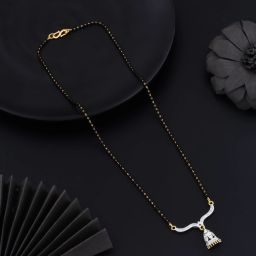 Beautiful and Latest Design Pendant with 18 Inch chain Alloy Mangalsutra-image-90