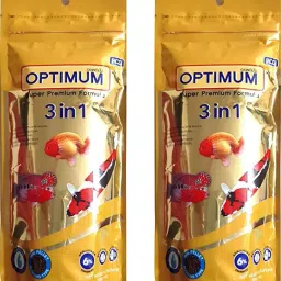 Optimum 3 in 1 Super Premium Formula Fish Food for Carp, Goldfish Spirulina 6% Floating Type Mini Pellet 100g (Pack of 2) 0.2 kg (2x0.1 kg) Dry Adult, Young, Senior Fish Food-picture-14