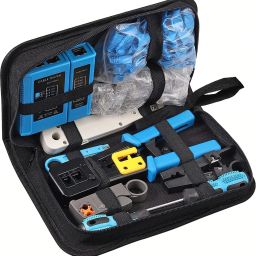 LipiWorld Crimp Tool Kit Cat5 Cat5e Cat6 RJ45 Crimping Tool,Network Cable Tester Network Interface Card image 2