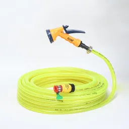 Super Braided Green Water Hose PVC Pipe with Leak-Proof Tap Adaptor Heavy Duty Pipe for Garden, Home and Car Washing (5 Mode Spray, 10m) Hose Pipe-image-5