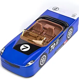 3D Double Layer Metal Pencil Case with Movable Wheels & Seats Geometry Box-6