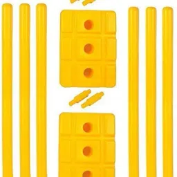 Hard Plastic cricket wicket set 6 Wickets + 4 Bails + 2 Base Stumps Set Size large-picture-25