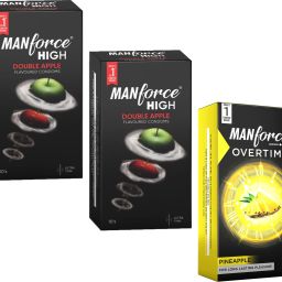 Double Apple 2 And Pineapple Flavoured Dotted Condom-image-64