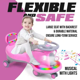Train Car Front & Back Lights with Music kids magic swing car 100KG WEIGHT CAP-20