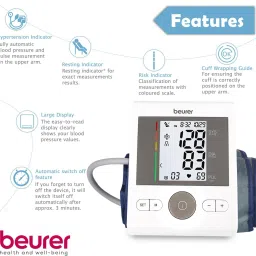 Beurer BM 28 without Adapter | Automatic switch-off | Risk indicator | 3 Years Warranty| Bp Monitor image 3