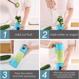 singhaltrade Waterproof Portable Blender For Juices, Shakes, Smoothies Mixer Juicer Jar image 4