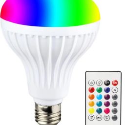 IKZAI LED Music Light Bulb | B-22 led Bulb with Bluetooth Speaker RGB Changing Color Lamp Built-in Audio Speaker with Remote Control for Home | Bedroom | Party Decoration Smart Bulb Smart Bulb-19