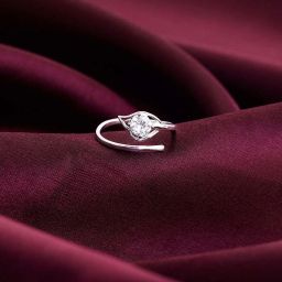 925 Silver Falling Dew Ring for Women Sterling Silver Cubic Zirconia Rhodium Plated Ring-image-53